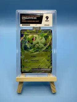 Pokemon TCG- Sprigatito EX SVP087 Black Star Promo Scarlet & Violet Ace Graded 9 - Image 1