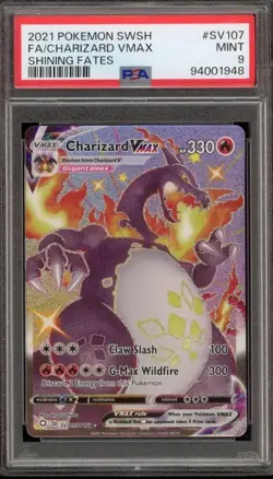 Pokemon Charizard VMAX Shining Fates Full Art #SV107 PSA 9 Mint - Image 1