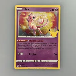 Mew 011/025 Celebrations 25th anniversary Holo Pokemon TCG - Image 1
