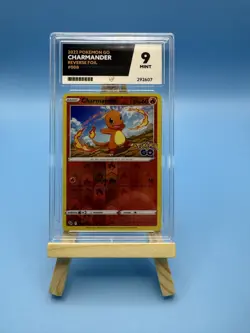 Charmander 008/078 Stamped Pokemon GO Reverse Holo Pokemon TCG Ace Graded 9 - Image 1