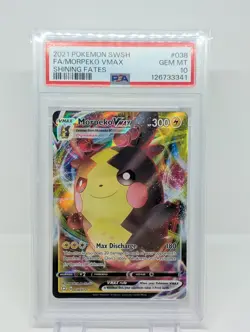 PSA 10 GEM MINT! 2021 Pokemon SWSH Shining Fates Morpeko VMax Full Art #038/072 - Image 1