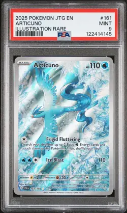 2025 POKEMON JTG EN-JOURNEY TOGETHER ILLUSTRATION RARE #161 ARTICUNO PSA 9 - Image 1