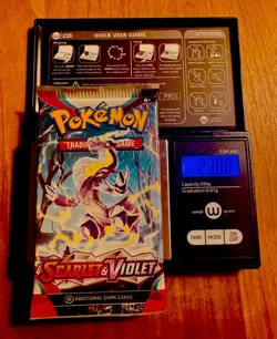 EXTREMELY HEAVY Pokemon TCG Scarlet & Violet Sealed Booster Pack (23.08g!) - Image 1