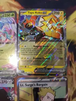 Random Pokemon 4 Card Lot: Mega Mawile, Lt. SURGE BARGAIN, Rabsca, Tapu Koko - Image 4