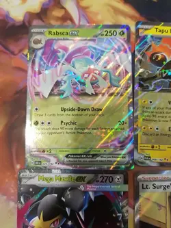 Random Pokemon 4 Card Lot: Mega Mawile, Lt. SURGE BARGAIN, Rabsca, Tapu Koko - Image 5