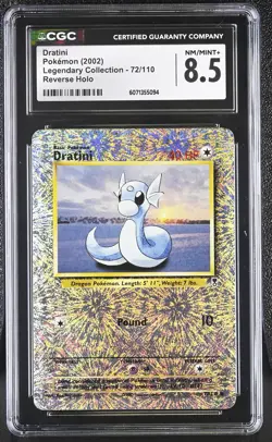 CGC 8.5 Dratini 2002 Legendary Collection 72/110 Reverse Holo Pokemon Card - Image 1