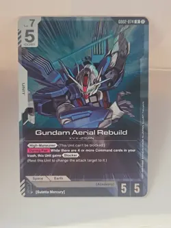 2025 Gundam Card Game Dual Impact Gundam Aerial Rebuild GD02-074 - Image 4