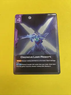 Gundam TCG Card Game Dual Impact Foil Rare GD02 R-111 Decisive Last Resort NM - Image 1