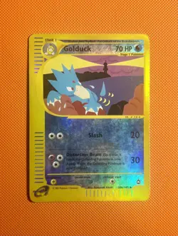 GOLDUCK 50b/147 Reverse Holo pokemon card WOTC AQUAPOLIS SET 2002 MP - Image 1