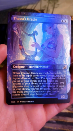 Thassa's Oracle FOIL Playtest Proxy Card with Custom Anime Fantasy Art Design - Image 2