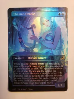 Thassa's Oracle FOIL Playtest Proxy Card with Custom Anime Fantasy Art Design - Image 3