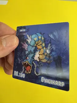 2025 Pokemon Eif Magikarp Gyarados Gameboy Lenticular Card P/F! NM! Non-TCG - Image 3