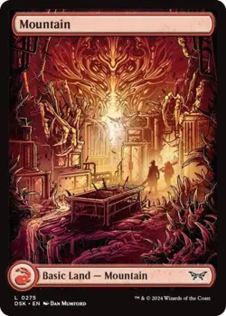 ~ Mountain (275) - Full Art ~ NM Foil ~ Duskmourn: House of Horror ~ MTG ~ - Image 1