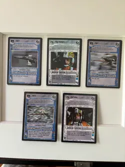 Star Wars CCG Card Game Lot (5 Cards) - Red 1/Red 3/Biggs/Red 6/Jek - Image 1