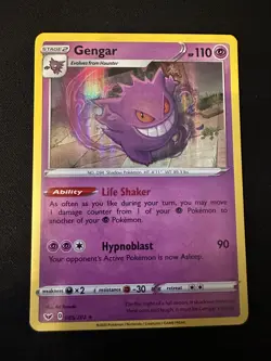 Pokemon Card Gengar Sword & Shield Holo Rare 085/202 Near Mint - Image 1