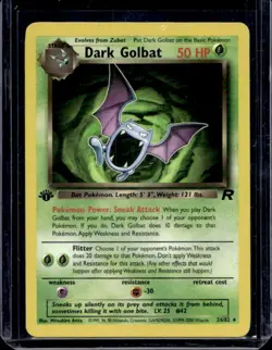 Pokemon Card Dark Golbat 24/82 Team Rocket Set 1st Edition Non Holo - Image 1