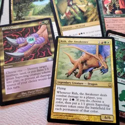Rith, the Awakener ELF Tribal ELVES R/W/G COMMANDER Magic Deck. ALL 100 Cards - Image 1
