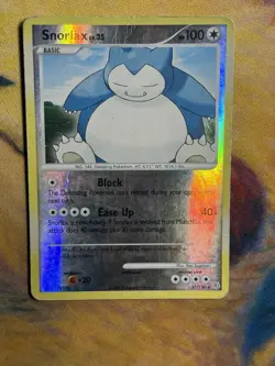 Snorlax 37/130 Rare Diamond and Pearl Reverse Holo Pokemon Card HP - Image 2