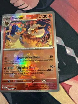 Pokemon TCG Flareon Master Ball Reverse Holo Card 013/131 Prismatic Evolutions - Image 2