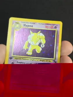 Pokemon Vintage Holo Card Fossil #08/62 Hypno First Edition - Image 2