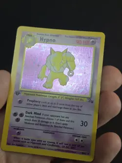 Pokemon Vintage Holo Card Fossil #08/62 Hypno First Edition - Image 3