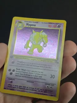 Pokemon Vintage Holo Card Fossil #08/62 Hypno First Edition - Image 5
