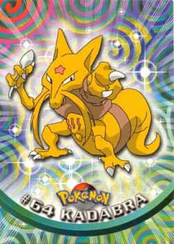 Kadabra #64 - BLUE LOGO - NON-HOLO SERIES 1 - TOPPS Pokemon Cards - NM/LP - Image 1