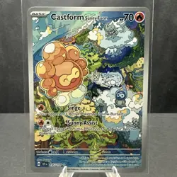 Castform Sunny Form 195/191 Sv08: Surging Sparks Holo Pokemon TCG Card NM - Image 1