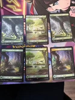 Magic The Gathering 54 Foil Full Art Land Lot & 19 Foil Land . Lot - Image 2