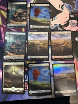 Magic The Gathering 54 Foil Full Art Land Lot & 19 Foil Land . Lot - Image 4