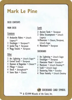 World Championship Deck - 1999 - Mark Le Pine - MTG Sealed - Excellent Condition - Image 2
