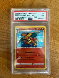 Pokemon TCG Special Delivery Charizard SWSH075 | Black Star Promo | PSA 9 - Image 1