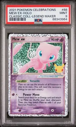 2021 POKEMON CELEBRATIONS CLASSIC COLLECTION 88/92 MEW EX HOLO PSA MINT 9 - Image 2
