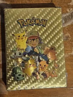 55 Pcs Sealed Pokemon Foil Gold Cards Pack Tcg GX Fan Art - Image 1