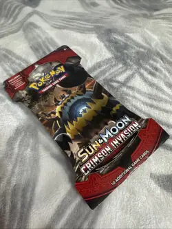 Pokemon Sun And Moon Crimson Invasion Sealed Sleeved Booster featuring Guzzlord - Image 3