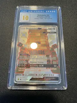 Pokemon Gold Pristine Blue Label CGC 10 Stakataka Gx Gold Full Art Hidden Fates - Image 2