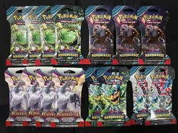 Pokemon TCG Masquerade / Paldea Booster Pack Lot Of 15. New Sealed. - Image 1