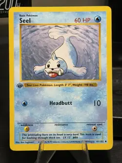 Pokemon TCG Seel 41/102 Base Set Shadowless 1st Edition LP - Image 4