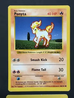 Shadowless Lot of 5 Charmander 46/102 Ponyta 60/102 Pokemon TCG MP - Image 3