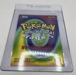 1999 Topps Pokemon Charizard Holo E6 of 12 NM (Blue Label) Excellent Condition. - Image 4