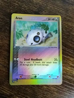 Pokemon Aron 56/100 EX Sandstorm Reverse Holo Rare NM-MINT+ - Image 1