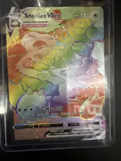 2020 Pokemon TCG - Snorlax Vmax Rainbow - Sword & Shield Secret Rare #206/202 MT - Image 1