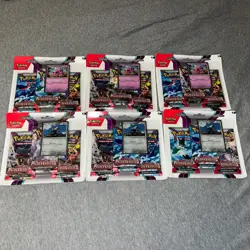 Lot of 6 Pokemon TCG Paldea Evolved 3 Pack Blisters - Image 1