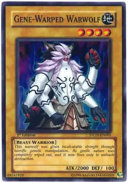 Yugioh! HP Gene-Warped Warwolf - STON-EN001 - Super Rare - 1st Edition Heavily P - Image 1