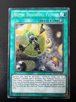 Nephe Shaddoll Fusion SECE-EN059 Secret Rare 1st Edition Light Play+ Yugioh - Image 1