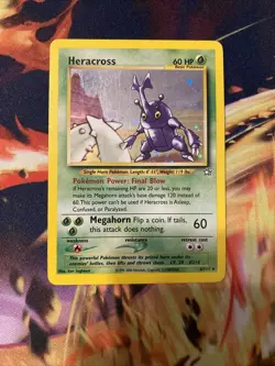 Pokemon TCG Heracross Holo Rare 6/11 Neo Genesis 2000 WOTC LP Card - Image 2