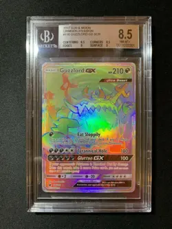 Guzzlord GX - 116/111 - Hyper Secret Rare Crimson Invasion BGS 8.5 NM-Mt+Card - Image 1