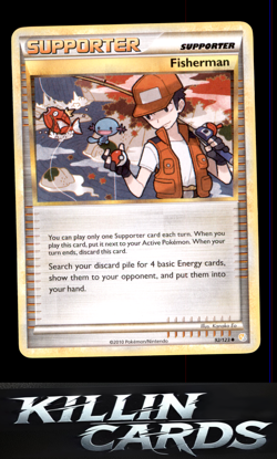 Fisherman 92/123 Pokemon Uncommon HeartGold SoulSilver Card LP - Image 1
