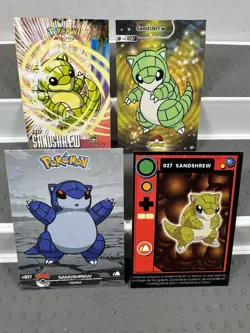 Pokemon Lot of 20 Cards and Stickers All Sandshrew #27 Sandshrew Pokemon Lot - Image 3
