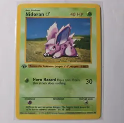 Shadowless 1st Edition Nidoran Pokemon Card 1999 Base Set WOTC TCG 55/102 - Image 1